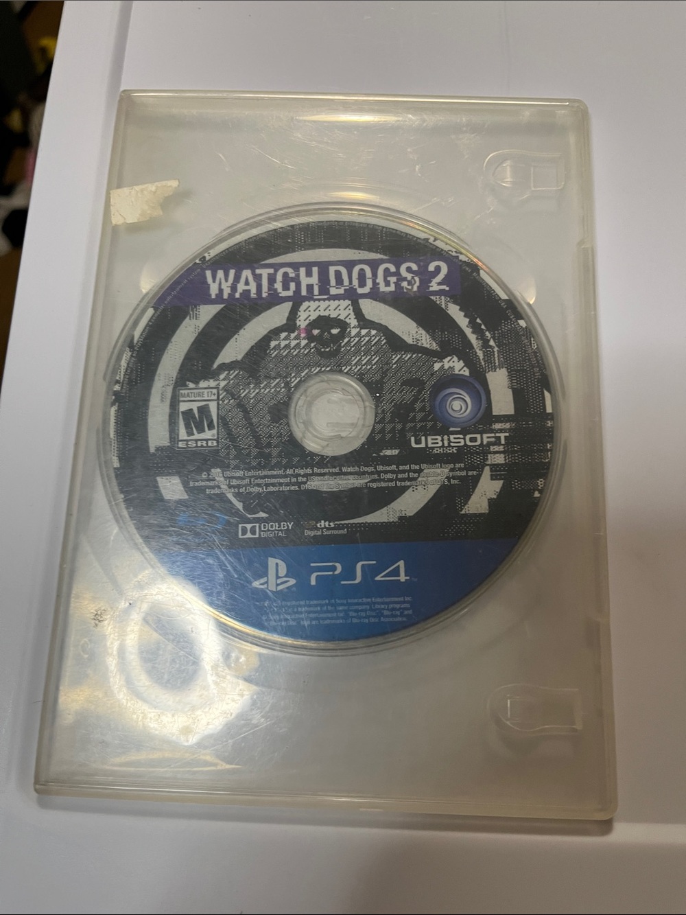 Watch Dogs 2 PS4 Game Disc by - Black & Blue